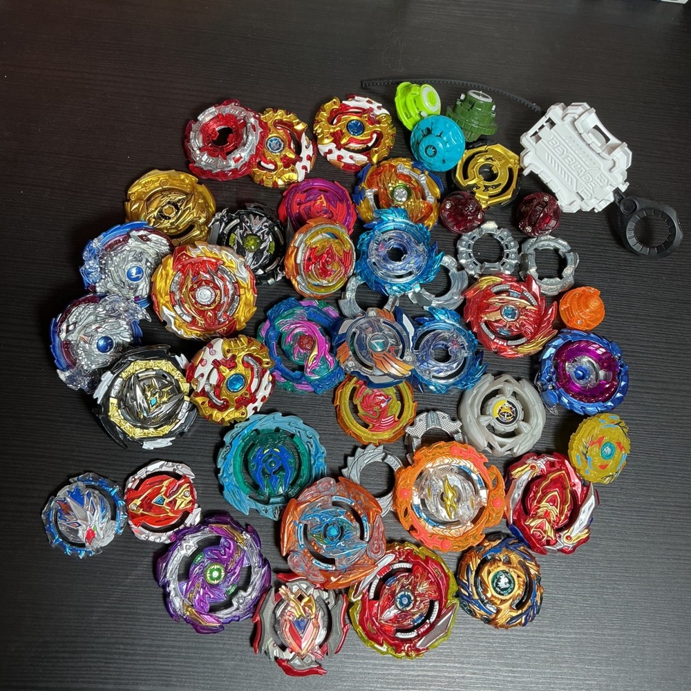 Beyblade Tops 30+ Piece Lot Boys Kids Mixed Brand Launcher Ripcord Battle Set